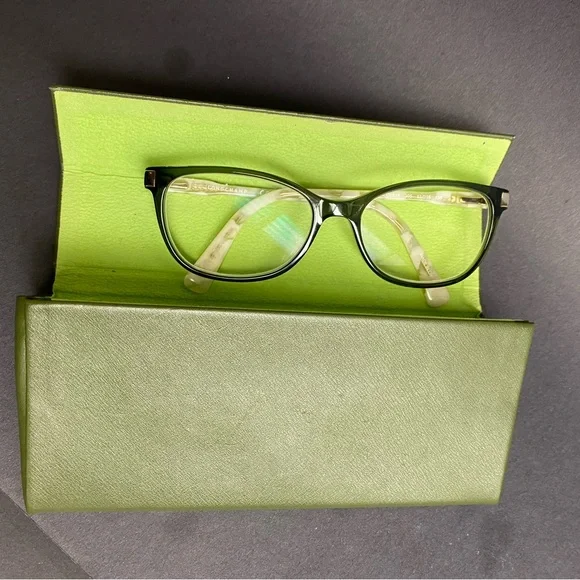 Longchamp Green and Cream Women's Glasses - Picture 3 of 7